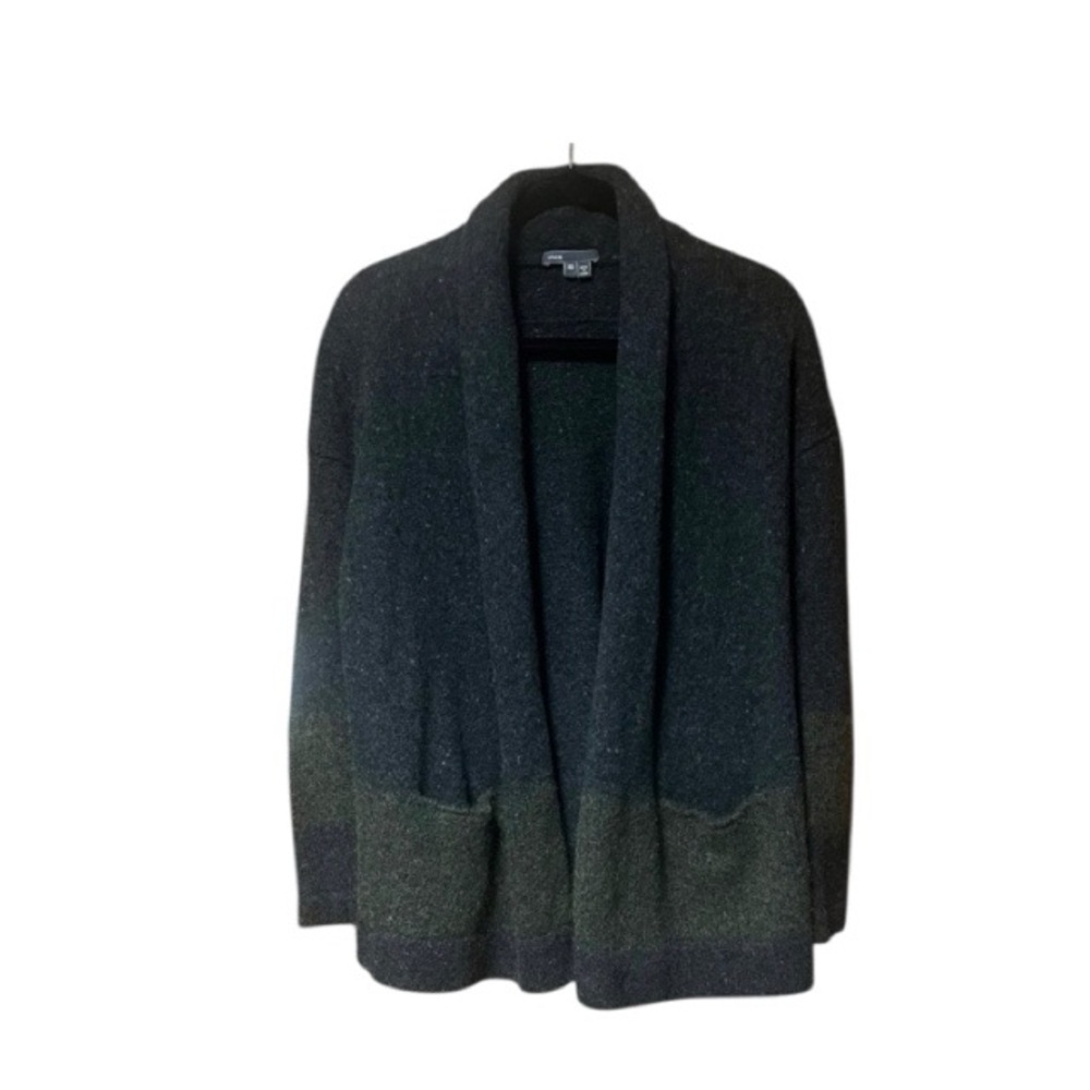 Vince Cashmere Colorblock Draped Open Cardigan Sweater, Size XS